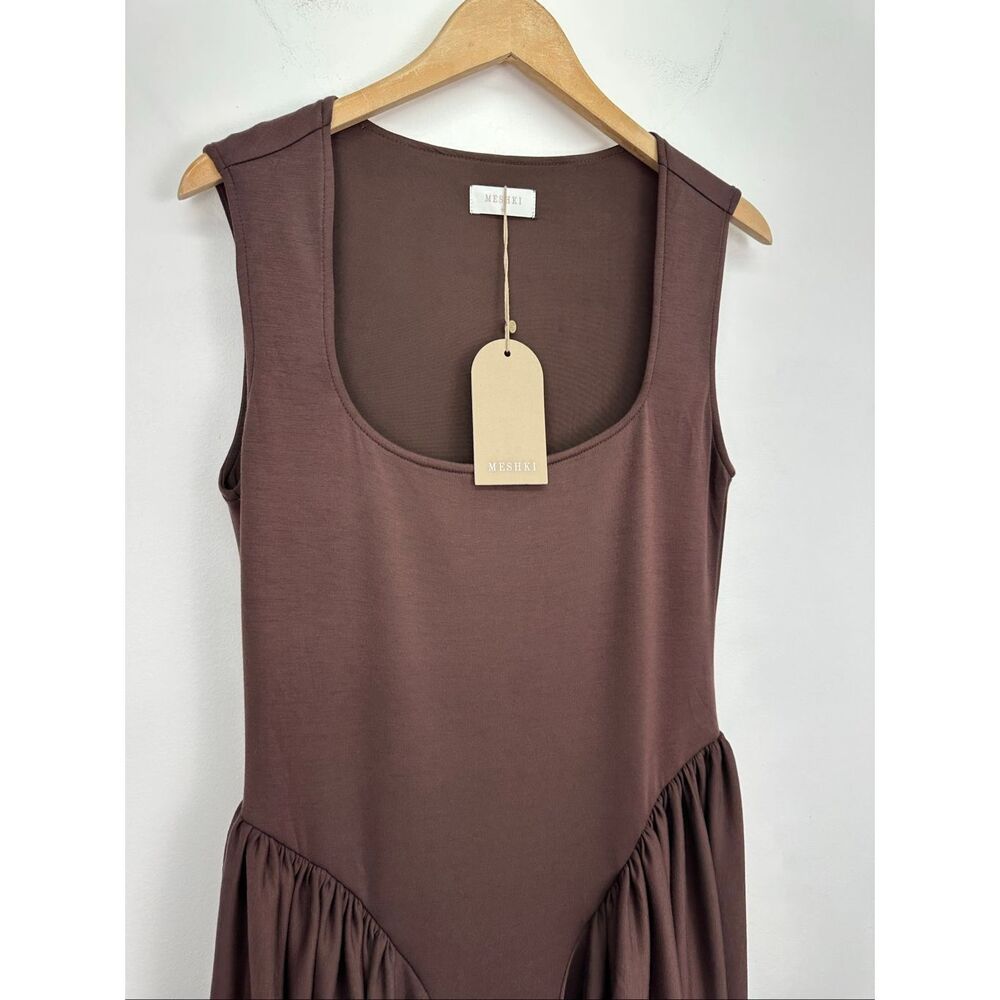 Square Neck Burgundy Maxi Dress - Women - Picture 9 of 12